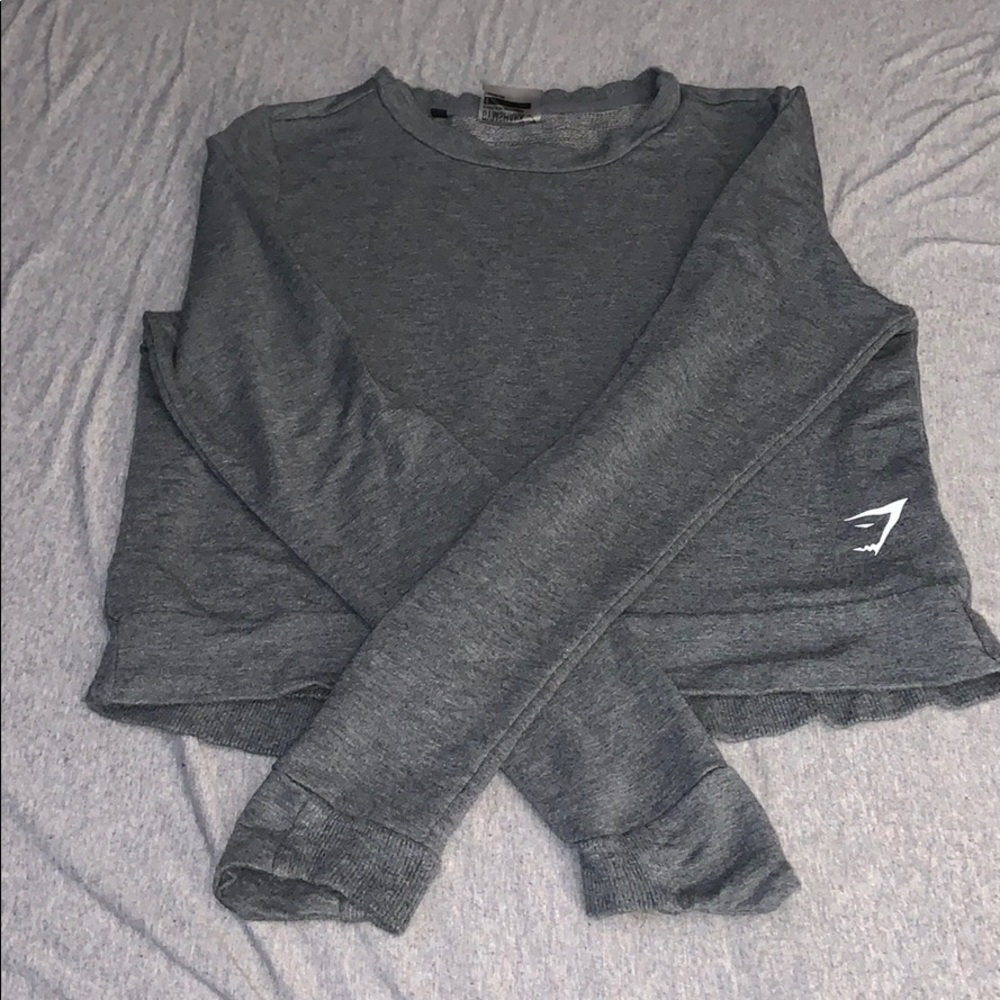 Gymshark cropped grey sweater/shirt